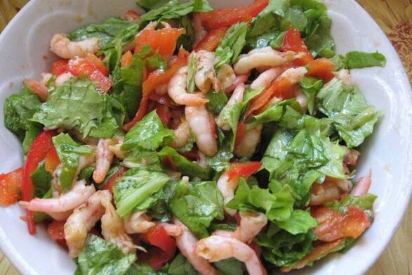 Seafood salad - a healthy dish for those on a gluten-free diet