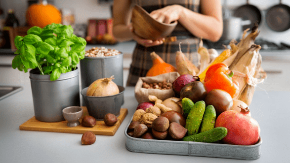 Vegetables and nuts