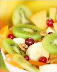 fruit and forest salad in a diet for the lazy