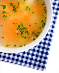 vegetable broth dietary dish for the lazy