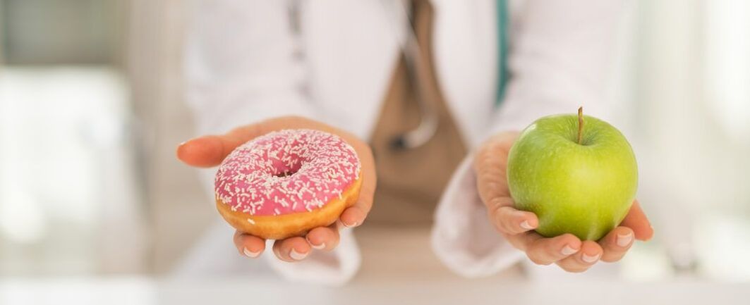Avoid confectionery in favor of apple in diabetes